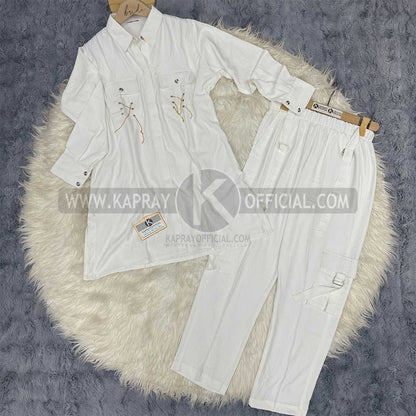 Cargo Trouser Co-ord Set with Chain & Pocket | KO-15