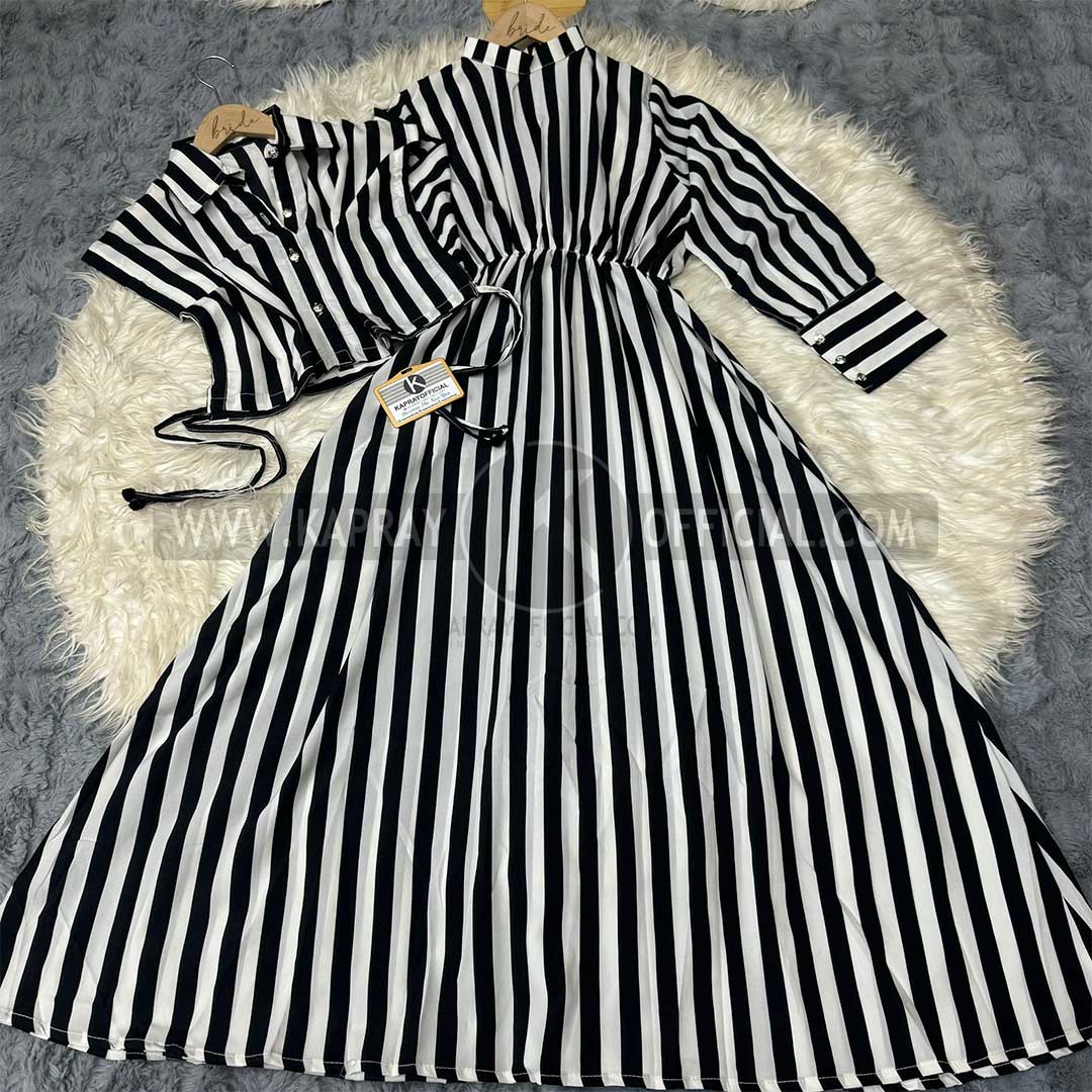 Striped Elegance Maxi Set – KO-23