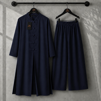 Meiara Longline Tunic & Wide-Leg Set | ZM-019