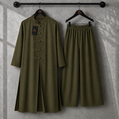 Meiara Longline Tunic & Wide-Leg Set | ZM-019