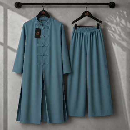 Meiara Longline Tunic & Wide-Leg Set | ZM-019