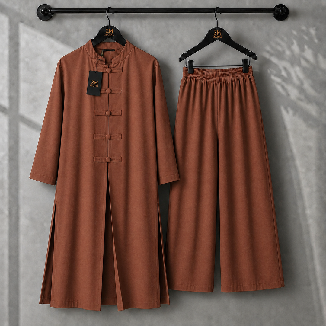 Meiara Longline Tunic & Wide-Leg Set | ZM-019