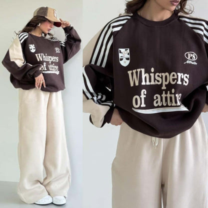 WOA Baggy Printed Style Premium Quality Winter 2-Pcs Tracksuit For Her. WWTS-57