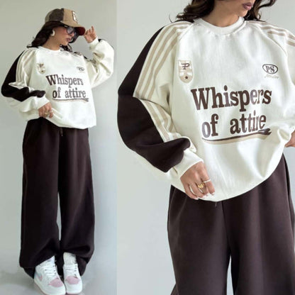 WOA Baggy Printed Style Premium Quality Winter 2-Pcs Tracksuit For Her. WWTS-57