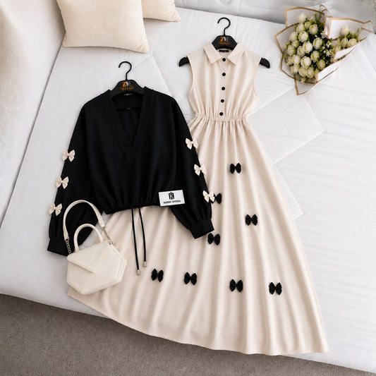 Wine Bow Classic Embellished Maxi
