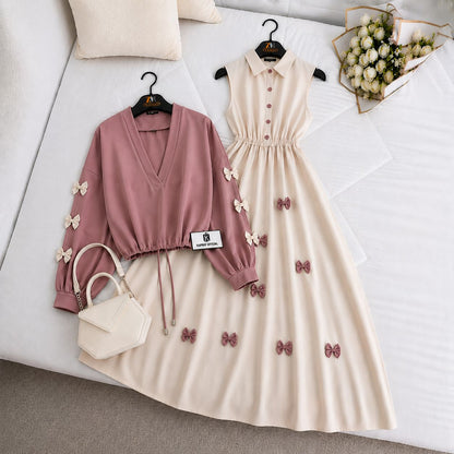 Wine Bow Classic Embellished Maxi