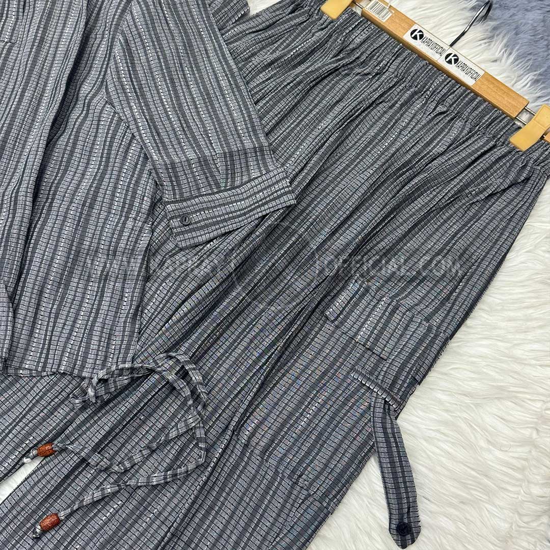 Striped Two-Piece Cord Set | KO-6