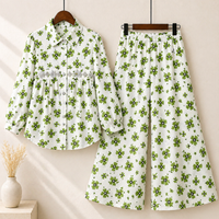 White Green Floral