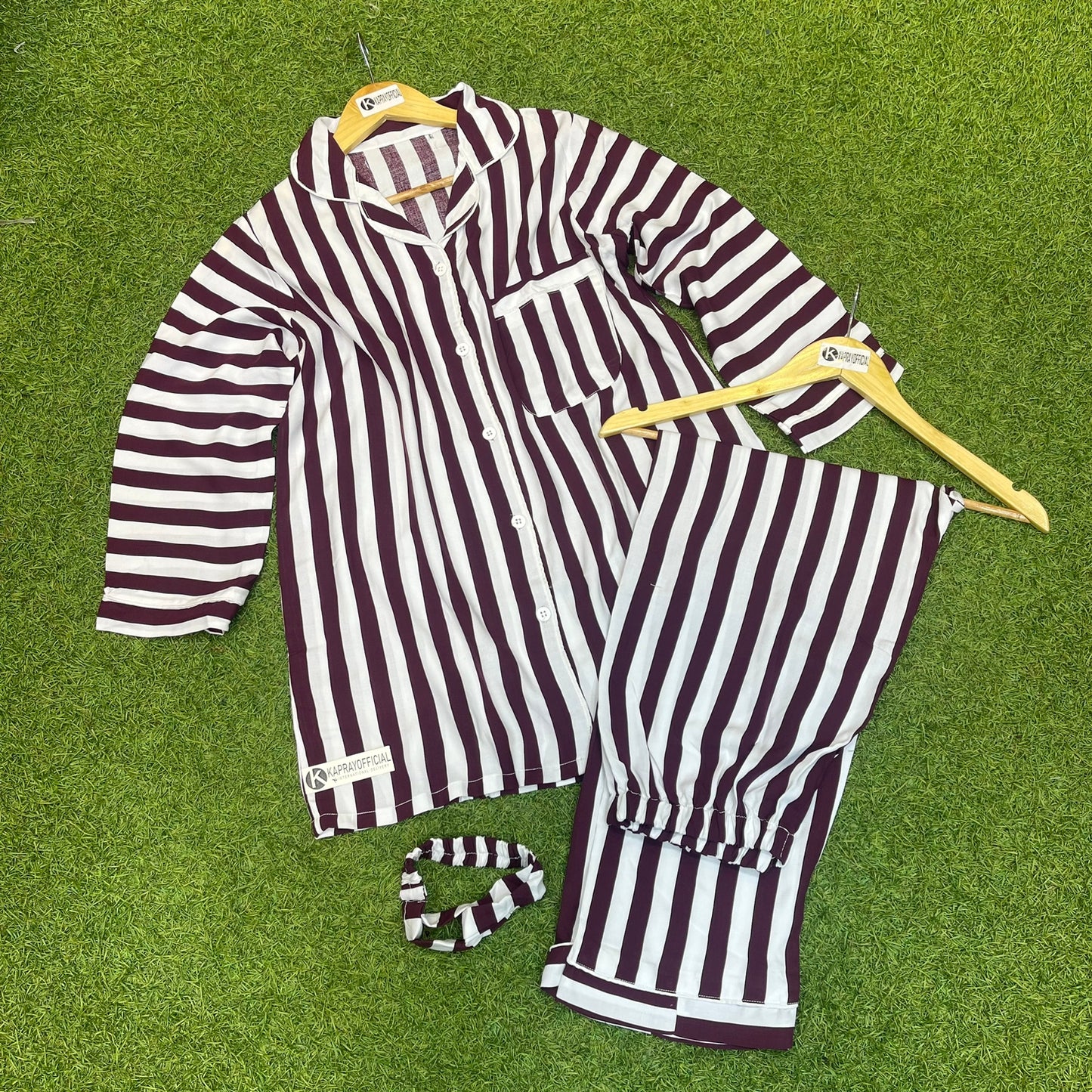 LUNALUZ Stripe Pajama Set